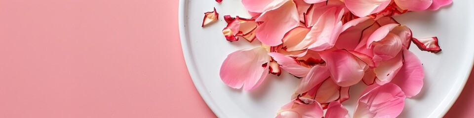 flower petals on a plate.