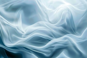 Abstract Soft Silky Background - Liquid Flowing Blue Backdrop