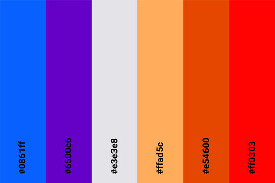 Abstract Colored Palette Guide. Table color shades. Color harmony. Trend colors. Vector illustration EPS 10 File.