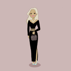 model with pretty hair