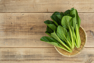 ザルに乗った小松菜フリースペース