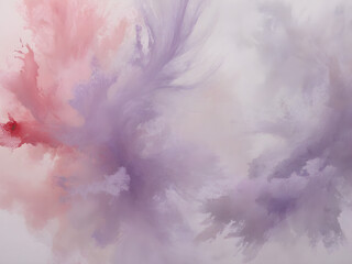  A subtle watercolor background with soft shades of pink, purple and white, creating a calm and romantic atmosphere.