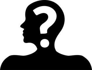 Paper cut style question mark concept template for social talk or speech