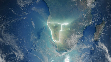 Realistic Earth Glowing Borders Namibia