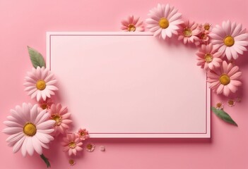 pink flower frame