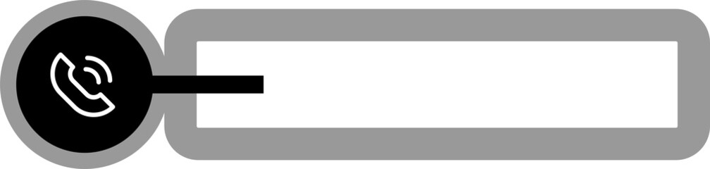 Naklejka premium Modern call us now icon header for social media post