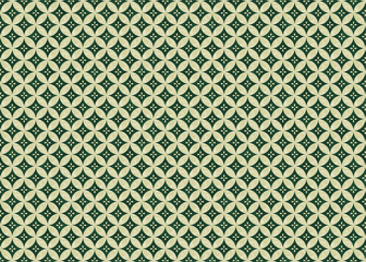 和柄七宝　和紙素材_緑&times;クリーム