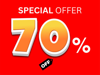 70 percent off discount