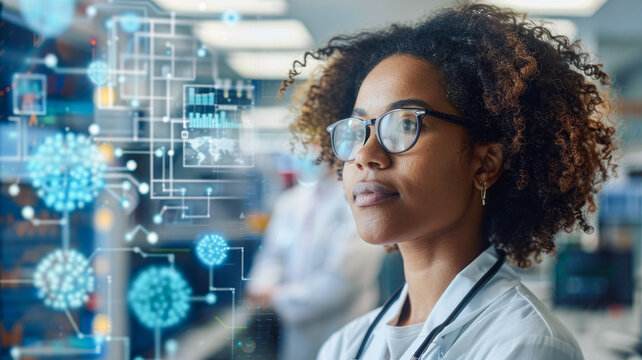 
Healthcare productivity tools: A collage of IoT devices, messaging apps, and virtual meeting platforms utilized by medical staff for efficient data management, communication, and coordination.