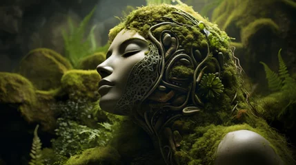  Mother nature concept  gaia in the spring made of sto © Mishi