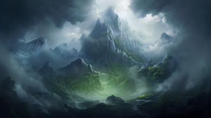 Mystic Mountain Veiled in Eternal Mists and Mystery ..