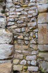 Stone wall at The Citadel Garden in Zefat, Safed, Tzfat, Israel.
