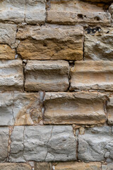 Stone wall at The Citadel Garden in Zefat, Safed, Tzfat, Israel.
