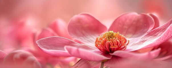A Close-Up of a Blooming Magnolia Flower. Concept Nature Photography, Macro Shots, Spring Blooms