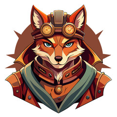 Steampunk Fox Warrior Head