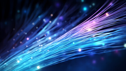 Colorful optical fiber intense color technology background