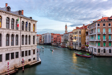 Fototapeta na wymiar Architecture of Venice along Grand canal, Italy