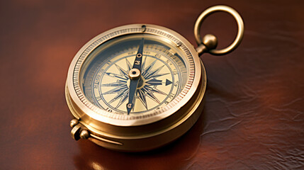 Old Compass Vintage Brass Compass Pointing North ..
