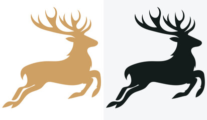 deer silhouette vector illustration