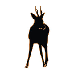 deer illustration in vector form
