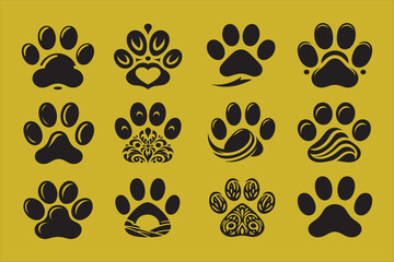 Fototapeta premium Silhouette Vector design of a Paw