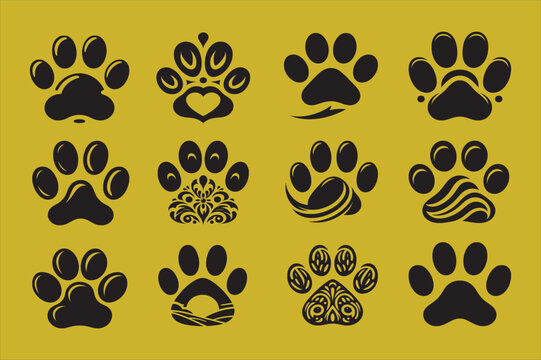 Silhouette Vector design of a Paw