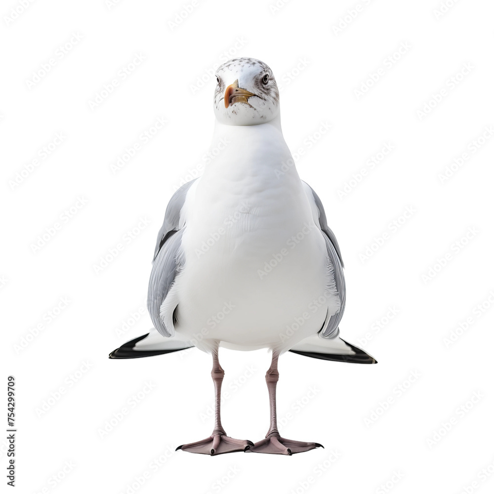 Wall mural seagull isolated on white background