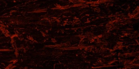 Deurstickers Dark grunge red horror scary background. Panorama dark red slate textured background art abstract design. Crimson red blaze fire flame grungy strips on wall texture. Blood splash space on wall © Fannaan