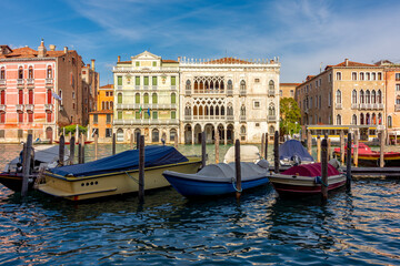 Ca D'Oro palace on Grand canal in Venice, Italy - obrazy, fototapety, plakaty
