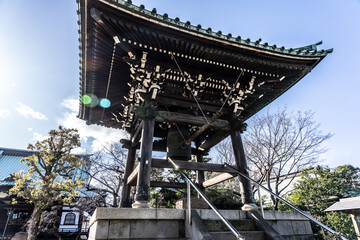 The bell installed at a temple in Musashi-Kosugi_01