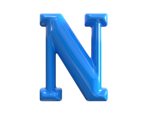 Blue Letter N