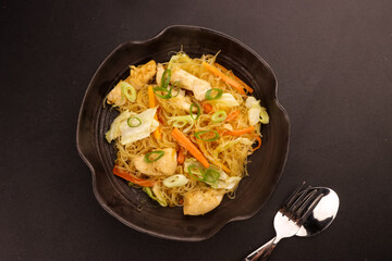 Pancit Bihon is Filipino Rice Noodles.