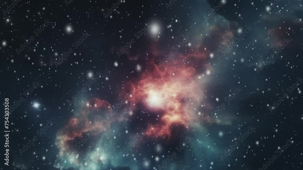 Wall mural flight through space. the background of the universe.