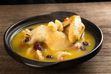 Chinese food-Fish gelatin chicken soup