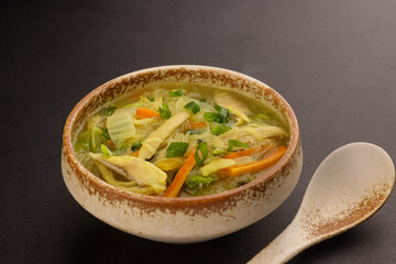 Chicken Sotanghon is Filipino Glass Noodles Soup.
