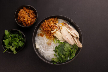 Mien Ga is Vietnamese Chicken and Glass Noodle Soup.