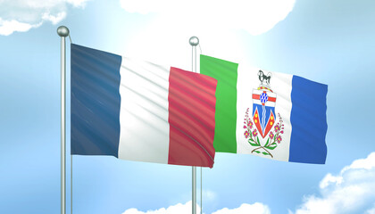 France and Yukon Flag Together A Concept of Realations