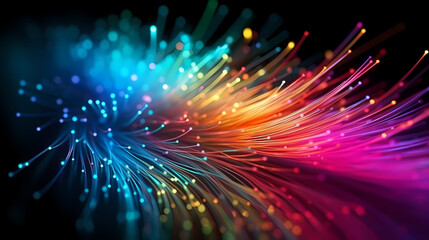 Fiber optics colorful