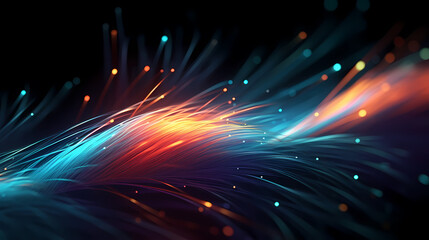 Obraz premium Fiber optics colorful