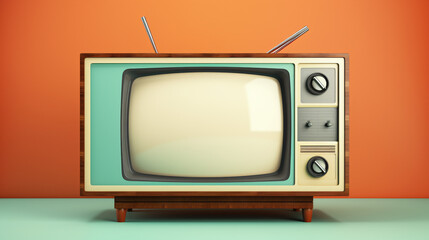 Retro Television Set  Vintage television set with rab