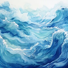 Obraz premium Water Drawn Curve Water Wave Abstract Elegant Background. Amazing Soft Colored Liquid Abstract Scene Digital AI Generated Illustration. 