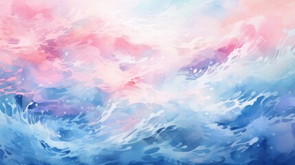 Water Drawn Curve Water Wave Abstract Elegant Background. Amazing Soft Colored Liquid Abstract Scene Digital AI  Generated Illustration. 
