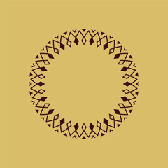 modern ornamental circle frame border decorative pattern