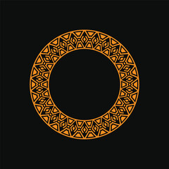 modern ornamental circle frame border decorative pattern