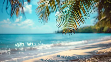 Foto op Plexiglas blurred tropical beach background summer vacation  © hisilly