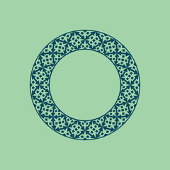 modern ornamental circle frame border decorative pattern