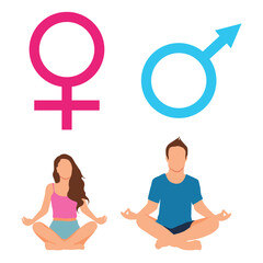Male and female vector icon. Gender sign - 754310786