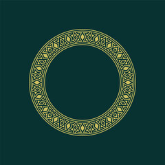 modern ornamental circle frame border decorative pattern
