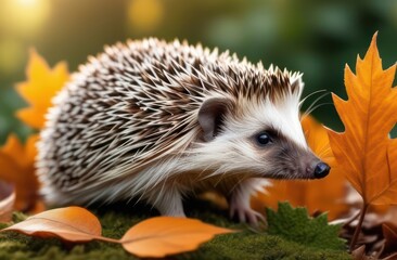 Fototapeta premium Сlose up image of a hedgehog