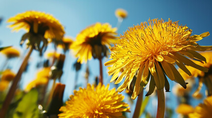 yellow dandelion flower
